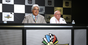 IMS CEO Mark Miles (Left) with Derrick Walker, president of competition and operations. Photo by: Bret Kelley