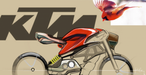 LTU student Peter Corey used Axalta’s inaugural North American Automotive Color of the Year, Radiant Red, as inspiration for this sketch of a classic cardinal and futuristic motorcycle.