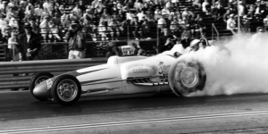Chrisman, in his famed No. 25 dragster, was the first drag racer to exceed 140 and 180 mph and the first winner at the Bakersfield U.S. Fuel & Gas Championships in 1959. Above is a photo of the restored No. 25 dragster. Photo credit: NHRA.