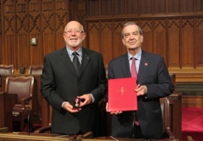 O'Reilly (at left) accepted his award in a special, private ceremony last Thursday.