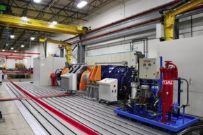 The Test Bench with gearboxes in place for its first test run. Photo credit: ZF Services, LLC