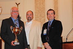 2012 Counter Professional of the Year Tom Taylor (left) with WIX's Mike Harvey (center) and Counterman editor Mark Phillips.