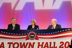 Left to right: Terry McCauliffe, Kathleen Schmatz and Haley Barbour
