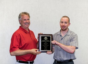(left to right) Bill Evans, CRP Automotive catalog database manager, and Joe Zippo, catalog coordinator, accepted the NCMA President’s Awards for Electronic Data Excellence on behalf of CRP Automotive.