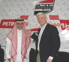 Samir Nawar, president and CEO of Petromin Corp. and Ken Voelker, president and CEO of Mighty Distributing System